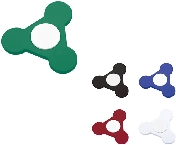 Διαφημιστικό Fidget spinner. Διάρκεια περιστροφής 20-30 δευτερόλεπτα. Υλικό: πλαστικό. Μέγεθος προϊόντος: 70x65x12 mm
